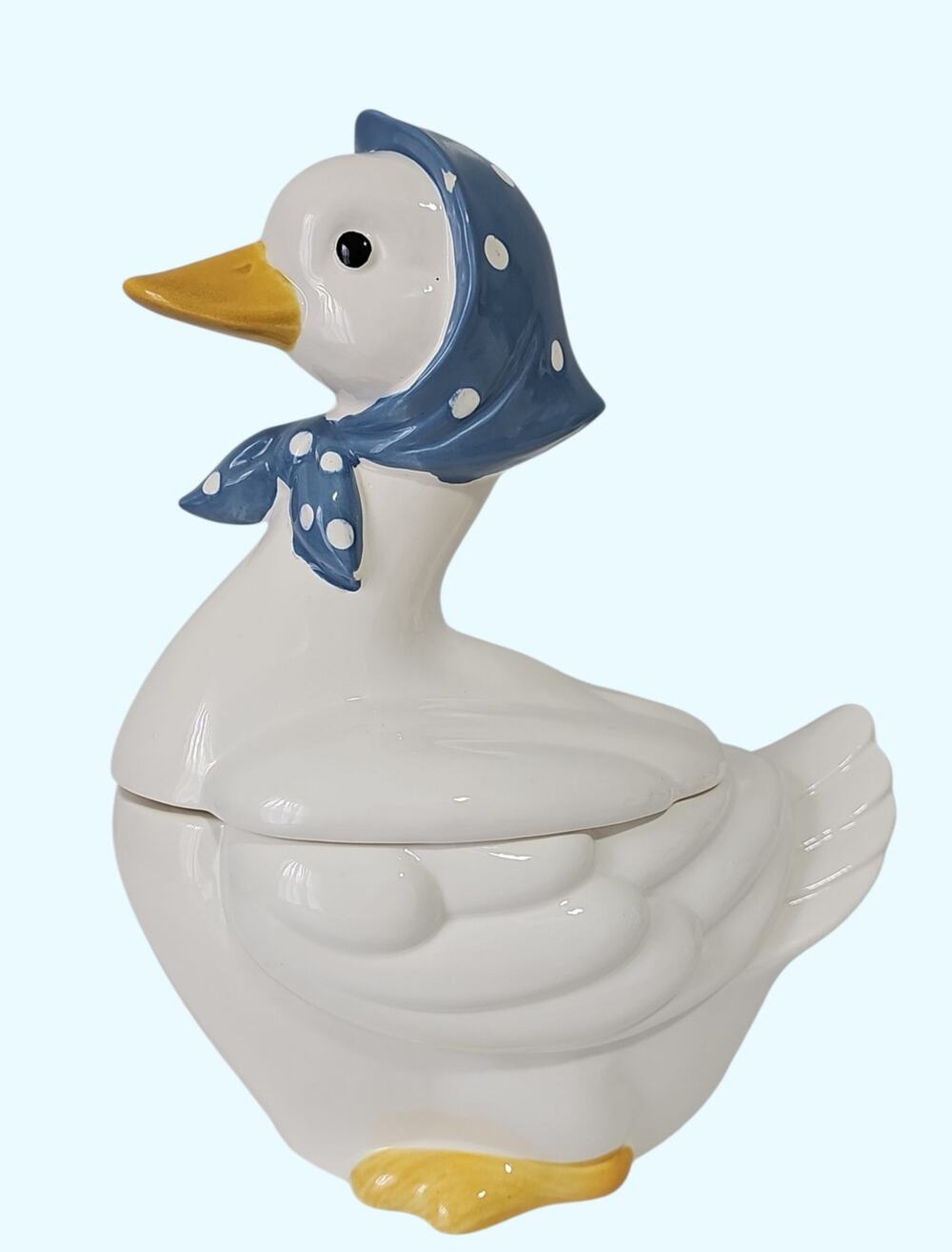 Vintage Mother Goose Ceramic Cookie Jar Canister Cottage Granny